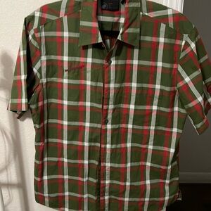Mammut Olive and Crimson Plaid Men's Shirt